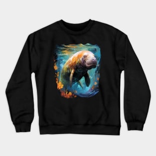 Manatee Rainbow Crewneck Sweatshirt